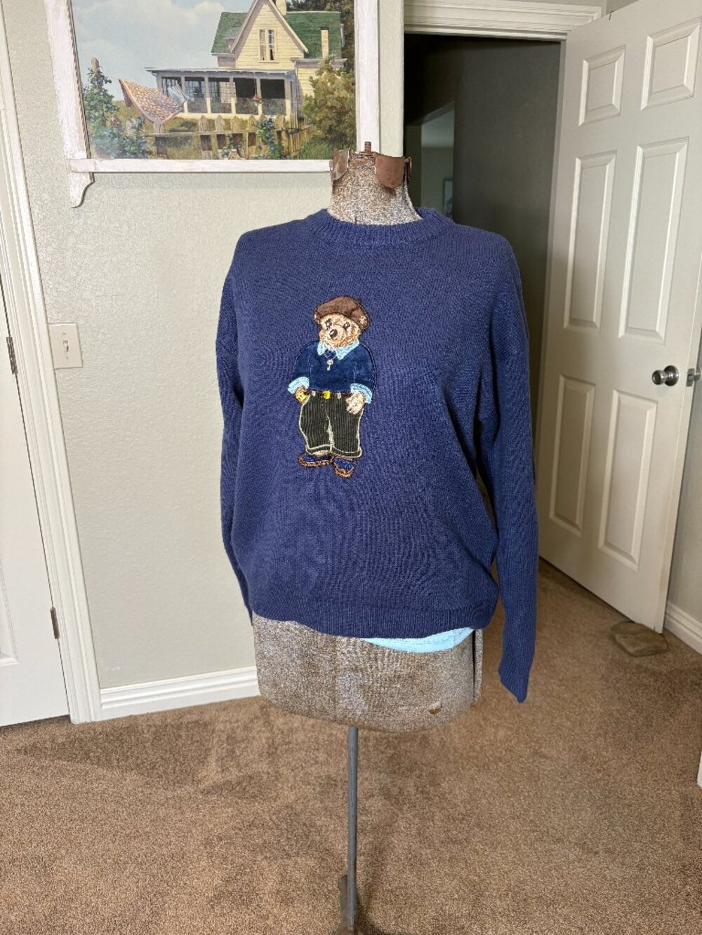 Ralph Lauren Look a Like Sweater with Classic Bear sz M
